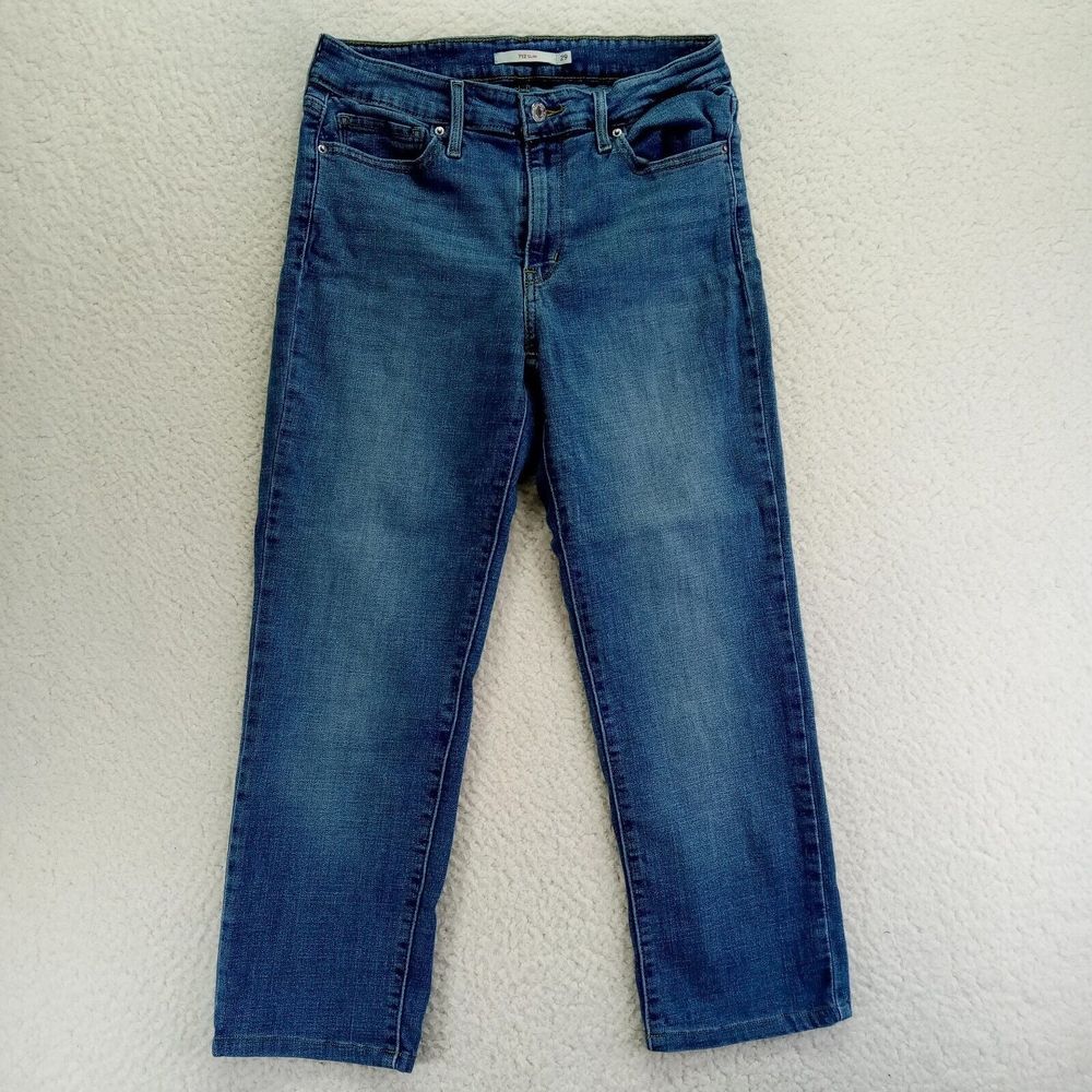 Levis 712 Slim Jeans 29 Straight Stratch (29x23* hemmed) Medium Wash